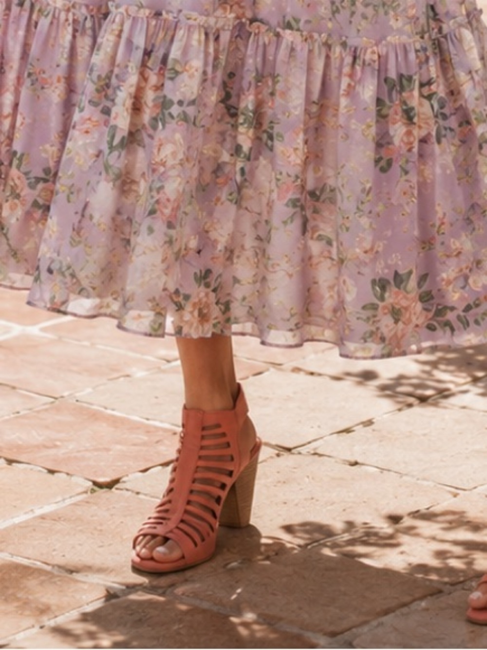 Coral Cutout Sandals — Stylish & Modern